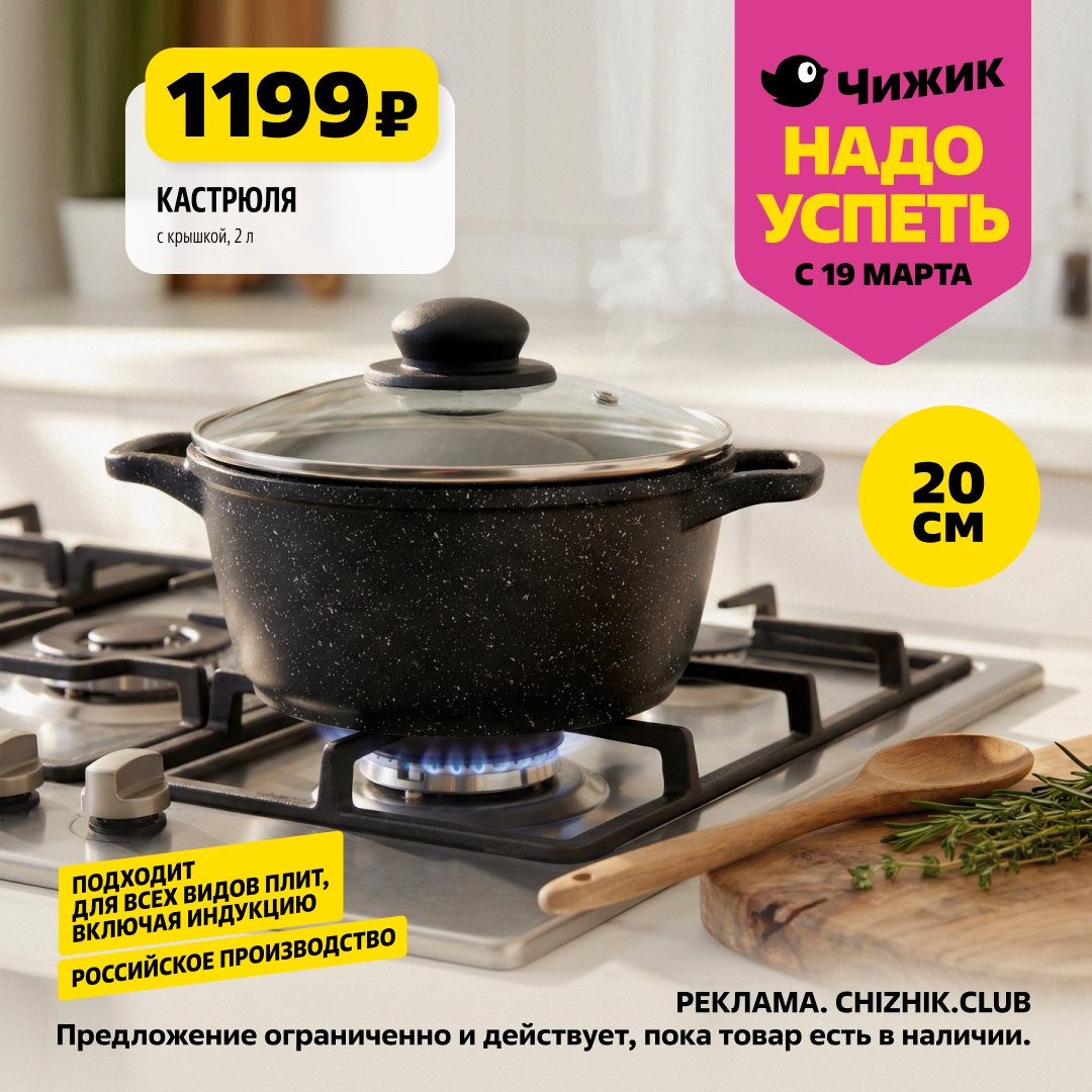 Кастрюля 2л (20см) за 199р